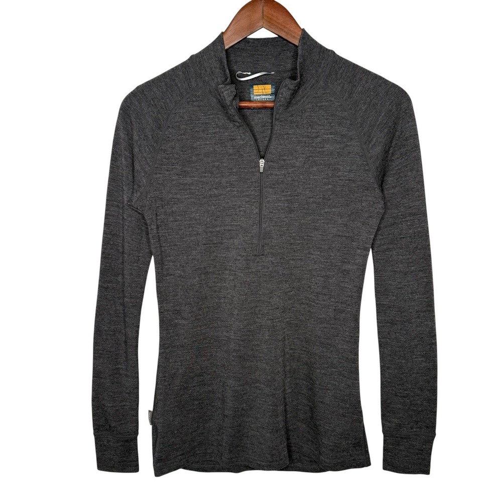 Meriwool‎ Layers Extra Fine Pure Merino Wool Pullover M 1/4 Zip Base Layer 250g